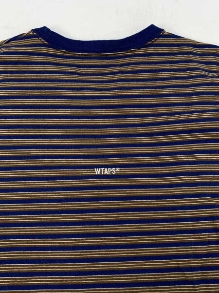 WTAPS(ダブルタップス) / Tシャツ/3/コットン/NVY/ボーダー/251ATDT