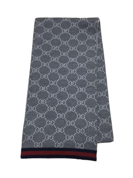 GUCCI / マフラー/ウール/GRY/総柄/メンズ/523434 GUCCI(グッチ) / マフラー/ウール/グレー/総柄/523434/グッチ | 中古品