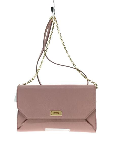 BALLY バリーショルダーバッグショルダーウォレットレザーピンク