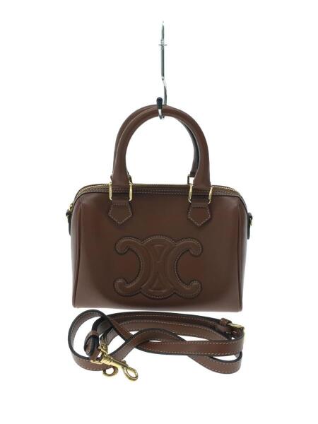 CELINE(セリーヌ) / Small boston cuir Triomphe/レザー/ブラウン 