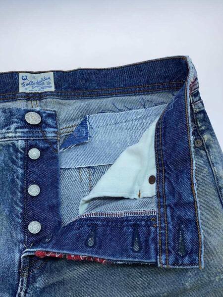 TMT / ストレートパンツ/L/コットン/BLU/TPT-S2202 TMT(ティーエムティー) / ストレートパンツ/XL/コットン/インディゴ