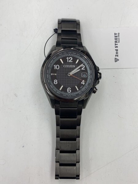 CITIZEN / クォーツ腕時計/アナログ/ステンレス/BLK/BLK/H149-S113016 CITIZEN(シチズン) / クォーツ腕時計/アナログ/ステンレス/BLK/BLK