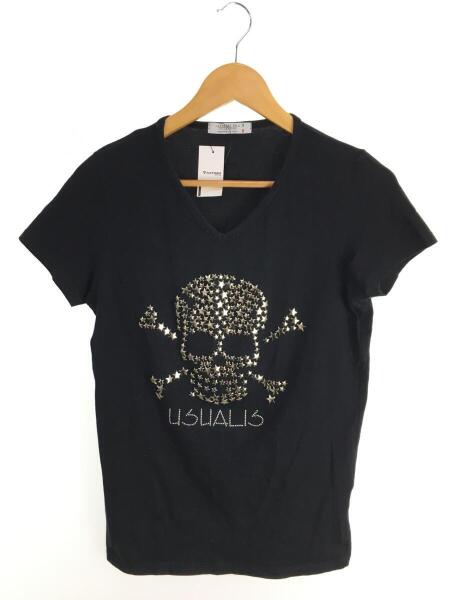 USUALIS(ウザリス) / Tシャツ/--/コットン/BLK/スタッズ/スカル/ドクロ 