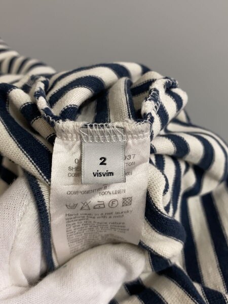 visvim / Tシャツ/2/--/WHT/ボーダー/0114105010037 visvim(ヴィズヴィム) / Tシャツ/2/--/WHT/ボーダー/0114105010037