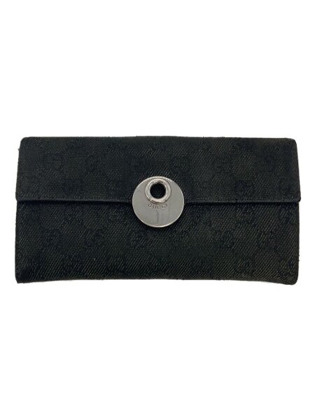 GUCCI(グッチ) / 長財布_GGデニム/デニム/BLK/レディース/使用感有 
