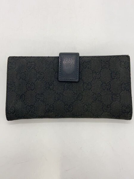GUCCI(グッチ) / 長財布_GGデニム/デニム/BLK/レディース/使用感有 