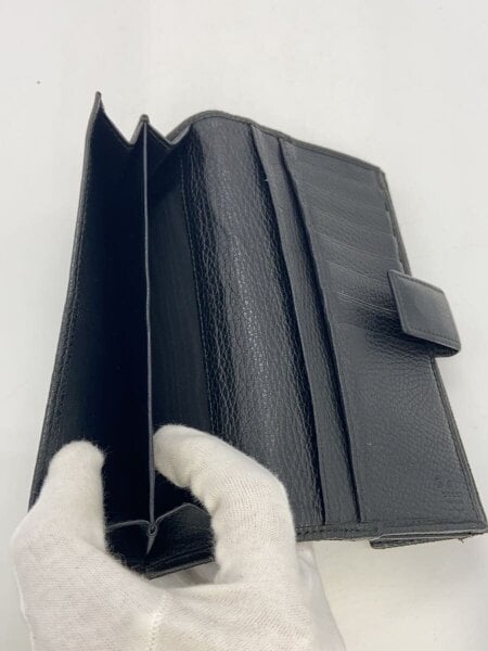 GUCCI(グッチ) / 長財布_GGデニム/デニム/BLK/レディース/使用感有 