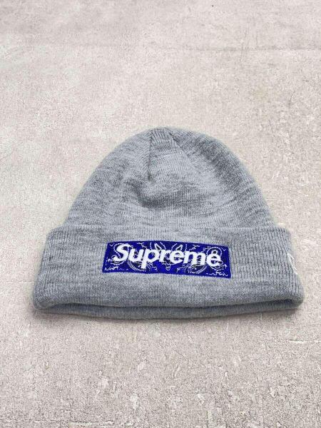 Supreme ニット帽 グレー ストライプ Supreme ニット帽 ストライプ グレー系
