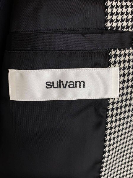 sulvam(サルバム) / 3 BUTTON SLIT JACKET/L/ウール/GRY/千鳥格子/SQ 