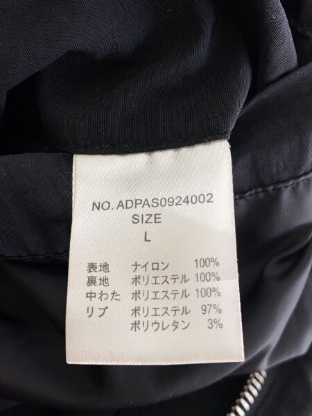 ADRER(アドラー) / THE HEAT PADDED JACKET/L/ナイロン/BLK/無地 