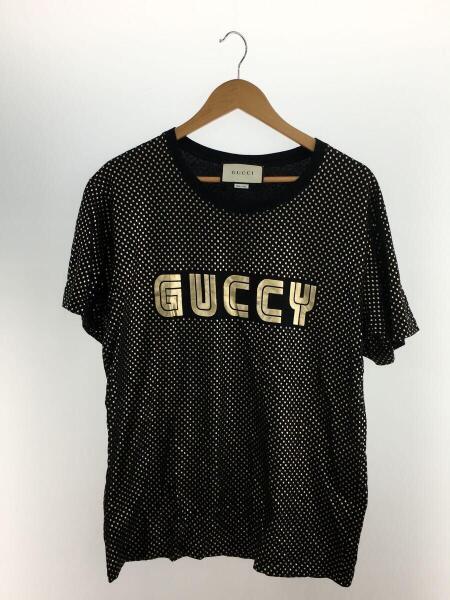 GUCCI Tシャツ　星総柄　黒　金 GUCCI(グッチ) / Tシャツ/L/コットン/BLK/総柄/493117-X3N19/GUCCY/星