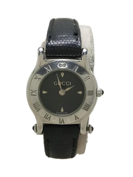 GUCCI(グッチ) / GUCCI/6500P/クォーツ腕時計/アナログ/レザー/BLK/BLK 