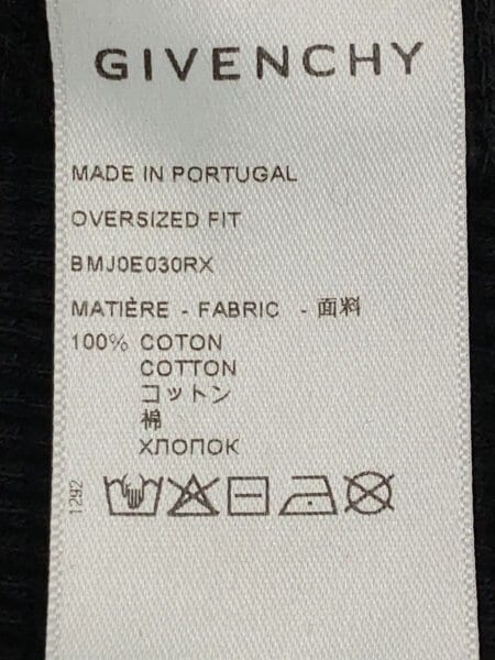 GIVENCHY / パーカー/XS/コットン/BLK/サーマルパーカー// GIVENCHY(ジバンシィ) / パーカー/XS/コットン/BLK/サーマルパーカー