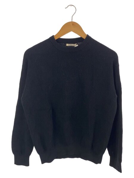 AURALEE(オーラリー) / FLAT YARN RIB KNIT P/O/3/コットン/BLK AURALEE(オーラリー) / FLAT YARN RIB KNIT P/O/3/コットン/BLK