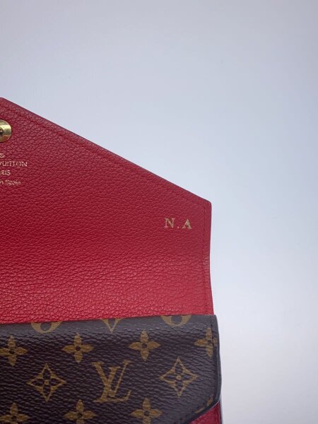 LOUIS VUITTON / ポルト・フォイユ・ドゥーブルV_カーフレザー_モノグラム・キャンバス_RED/牛革/RED/レディース LOUIS VUITTON(ルイヴィトン) / ポルト・フォイユ・ドゥーブルV_カーフ