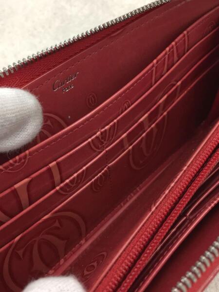 Cartier(カルティエ) / 長財布/エナメル/PNK/総柄/L3001253/ラウンド 