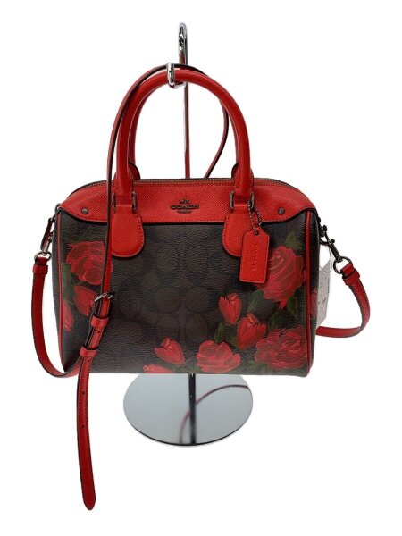 COACH(コーチ) / ショルダーバッグ/レザー/RED/花柄/F25870 | 中古品の 