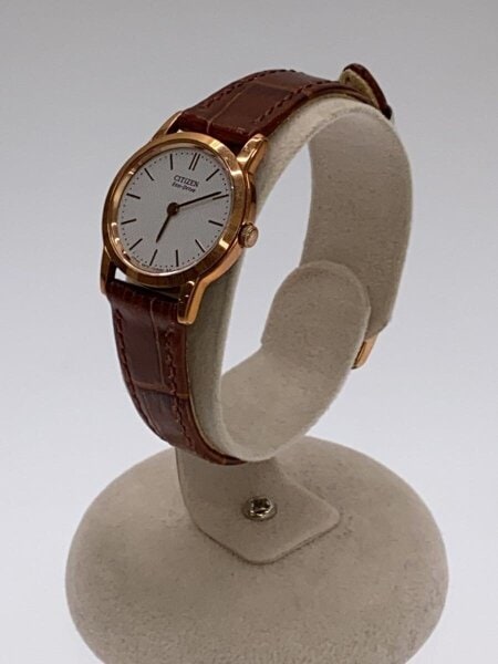 CITIZEN / ソーラー腕時計/アナログ/レザー/WHT/BRW/ステレット/SIR66-5202 CITIZEN(シチズン) / ソーラー腕時計/アナログ/レザー/WHT/BRW