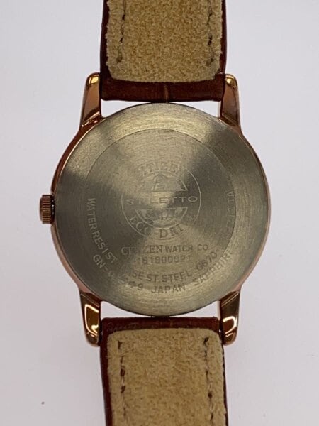 CITIZEN(シチズン) / ソーラー腕時計/アナログ/レザー/WHT/BRW