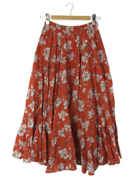 MARIHA(マリハ) / 草原の虹スカート/36/コットン/ORN/花柄/裏側汚れ有  