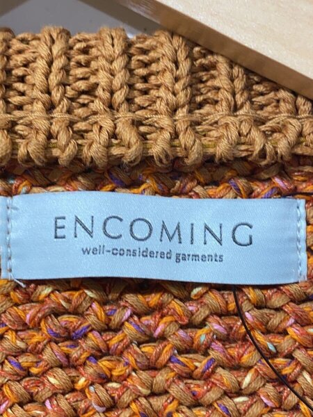 ENCOMING(インカミング) / 23SS/ニットベスト(厚手)/S/コットン/ORN