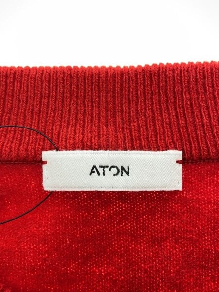 ATON(エイトン) / ニット・セーター(薄手)/2/--/RED/無地/450260