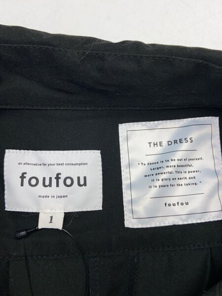 foufou(フーフー) / 半袖ワンピース/1/フーフー/ブラック/黒/ロング