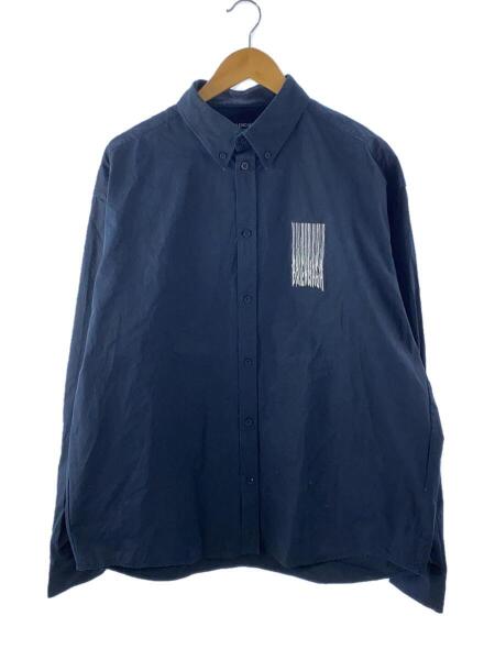 BALENCIAGA(バレンシアガ) / 長袖シャツ/38/コットン/NVY/Barcode Logo