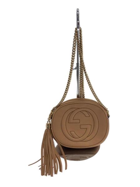 GUCCI(グッチ) / ショルダーバッグ/レザー/BEG/無地/498879 | 中古品の