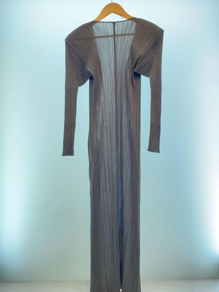 PLEATS PLEASE ISSEY MIYAKE / 長袖ワンピース/2/ポリエステル/GRY/無地/PP05-JA001 PLEATS PLEASE ISSEY MIYAKE(プリーツプリーズイッセイミヤケ) / 長袖