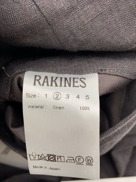 RAKINES / ボトム/2/ポリエステル/GRY/無地/07S22HN124P// RAKINES(ラキネス) / ボトム/2/ポリエステル/GRY/無地/07S22HN124P