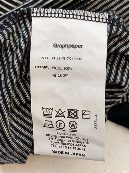 Graphpaper(グラフペーパー) / 24AW/Wool Border L/S Tee/長袖Tシャツ 