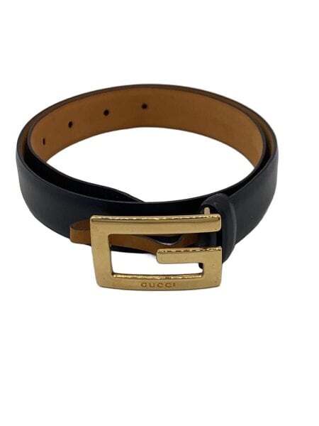 GUCCI(グッチ) / スクエアGバックル/ベルト/レザー/size:70・28/BLK 