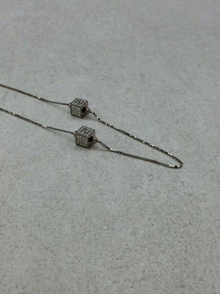 FENDI(フェンディ) / ネックレス/--/SLV/ラインストーン/キューブ