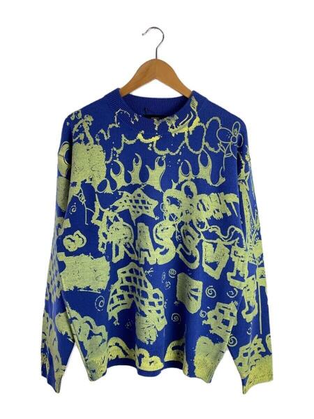 RASSVET(PACCBET) / ニット・セーター(厚手)/M/ウール/BLK/総柄 RASSVET(PACCBET)(ラスベート) / セーター(厚手)/M/ウール/BLU/PACC11