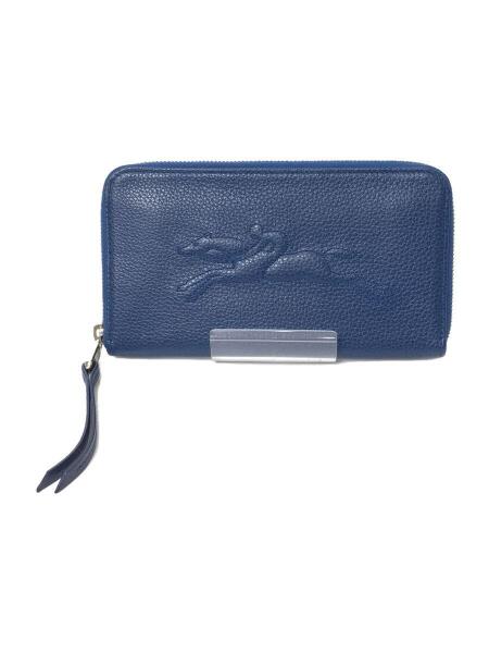 LONGCHAMP(ロンシャン) / 長財布/レザー/ブルー/レディース | 中古品の 