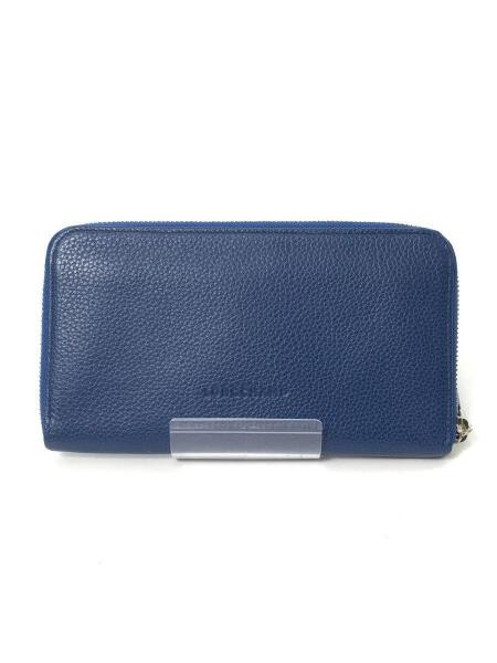 LONGCHAMP(ロンシャン) / 長財布/レザー/ブルー/レディース | 中古品の 