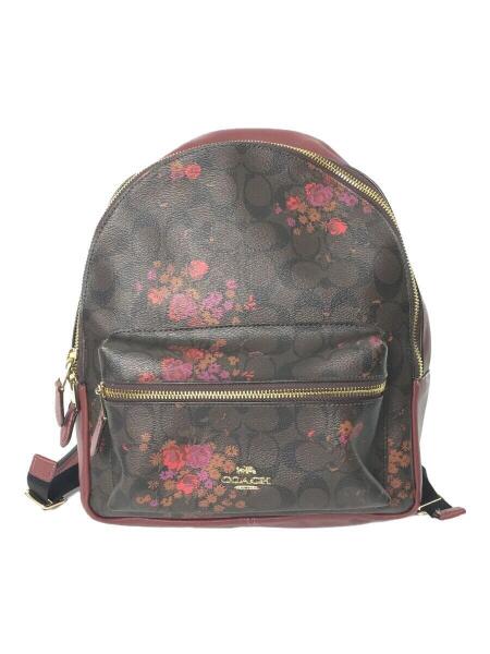 COACH(コーチ) / リュック/レザー/ボルドー/花柄/F38049 | 中古品の 