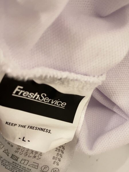 FreshService(フレッシュサービス) / ポロシャツ/L/コットン/WHT/無地