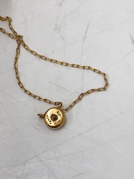 agete(アガット) / K10ネックレス/トップ有/チェーン/0.05ct | 中古品 