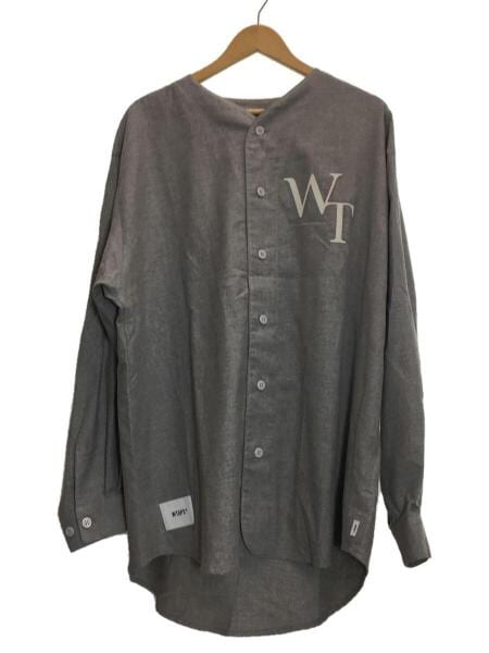 WTAPS(ダブルタップス) / 長袖シャツ/4/コットン/GRY/無地/231TQDT 