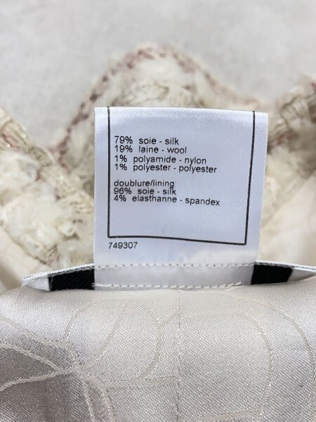 CHANEL(シャネル) / セットアップ/38/シルク/WHT/チェック/P26927 