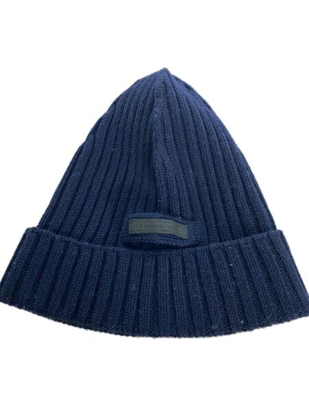 PRADA(プラダ) / ニットキャップ/M/ウール/NVY/無地/メンズ/UMD188