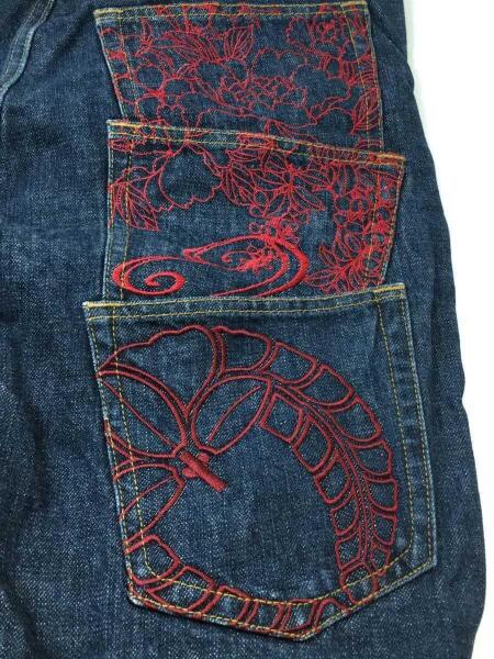 絡繰魂(カラクリダマシイ) / 絡繰魂/流儀/和柄/龍/刺繍デニム/ボトム 
