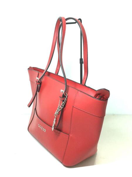 GUESS(ゲス) / GUESS/チャーム付/ロゴバッグ/トートバッグ/PVC/レッド 