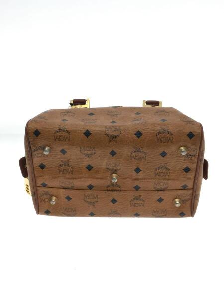 MCM エムシーエム ロゴ柄 ミニ ボストンバッグ ブラウン MCM かばん
