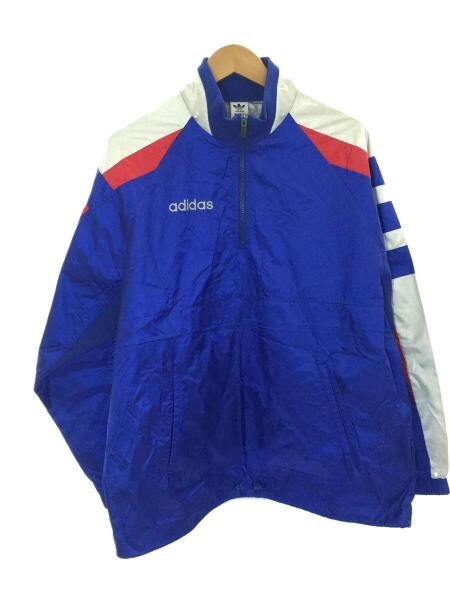 adidas(アディダス) / デサント製/ハーフジップナイロンジャケット/M-L 