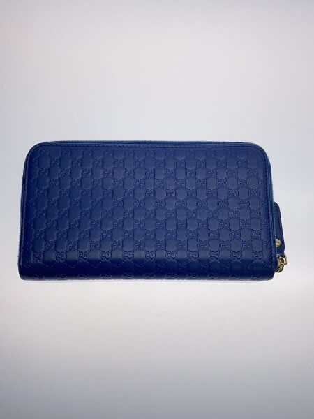GUCCI(グッチ) / 長サイフ_マイクログッチシマ/レザー/ブルー/メンズ