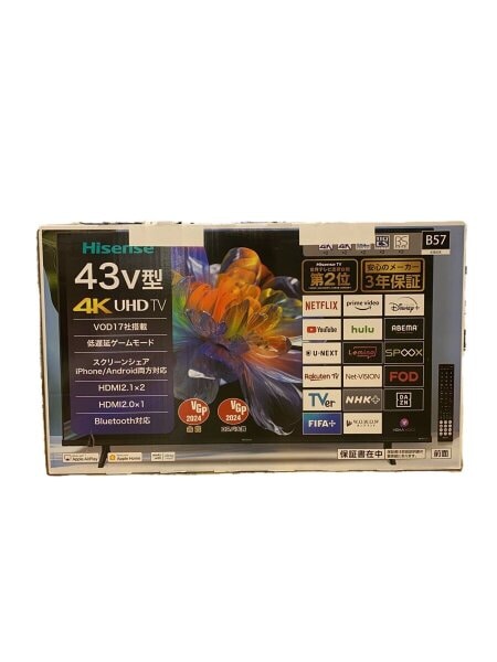 Hisense(ハイセンス) / テレビ/43E65K | 中古品の販売・通販なら 