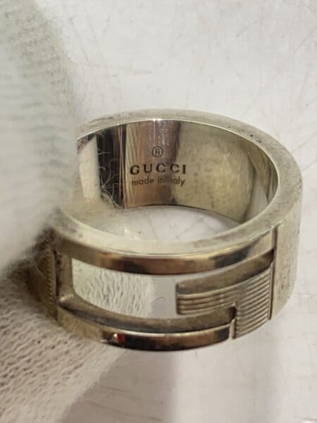 GUCCIリング 12号 カットリング カットアウト シグネットリング　925 GUCCIリング 12号 カットリング カットアウト シグネットリング 925